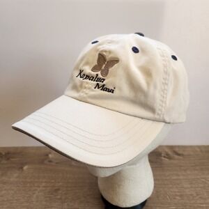 Kapalua Maui Golf Strapback Adjustable Tan Butterfly Imperial Baseball Hat Cap